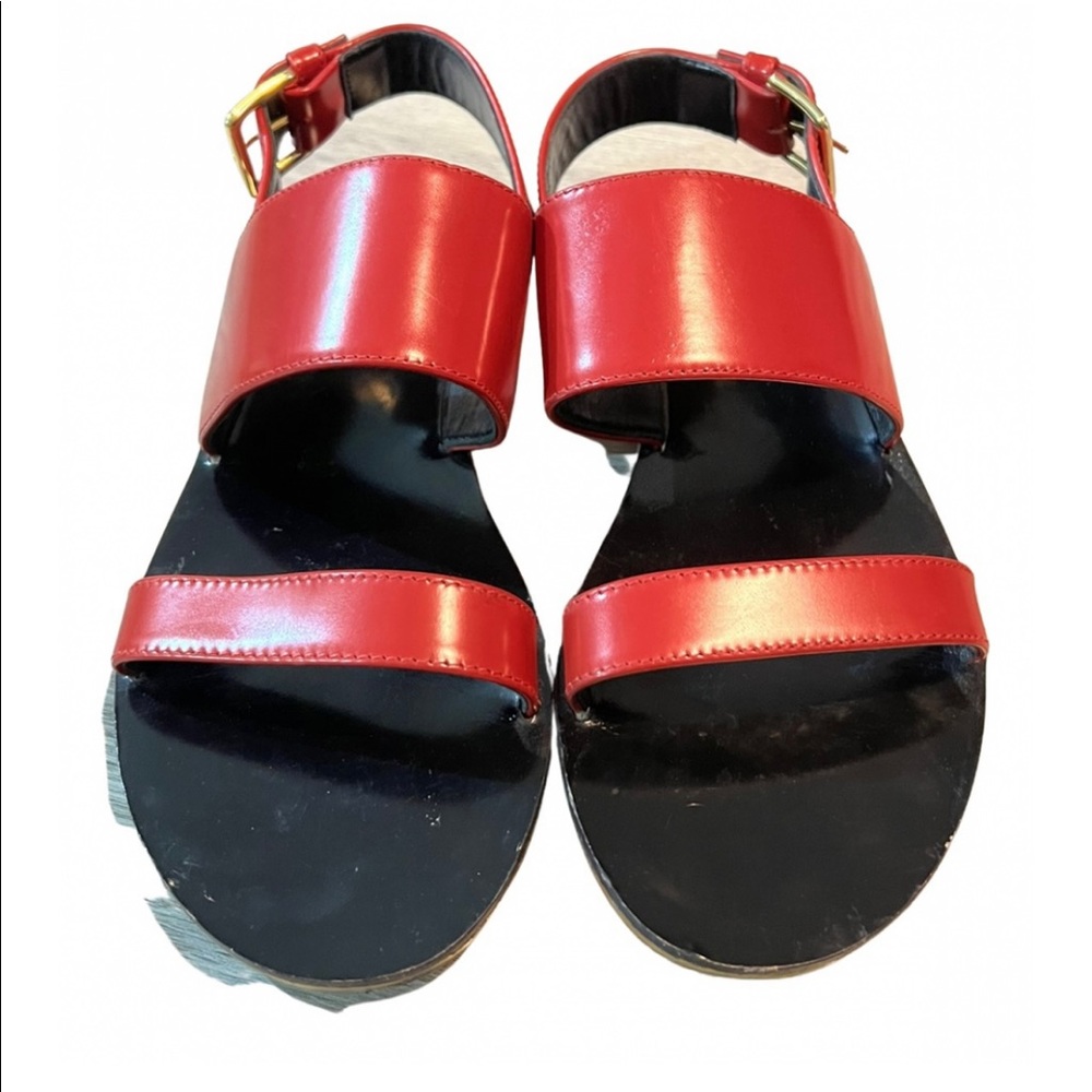 Marni red leather sandals 37